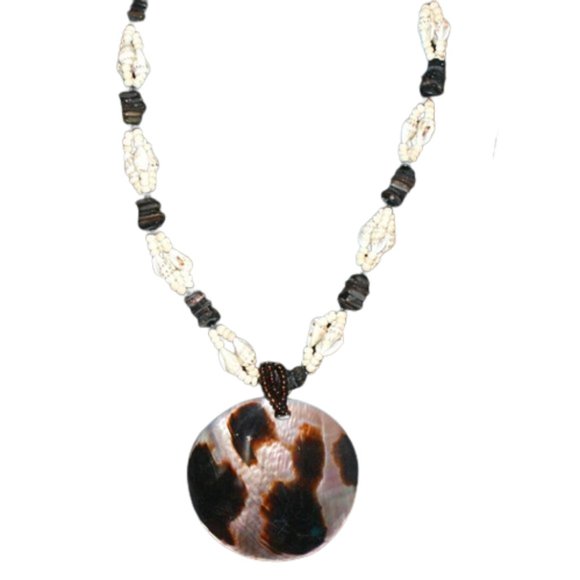 Custom Jewelry - Handmade Round Blacklip M.O.P Tiger Necklace